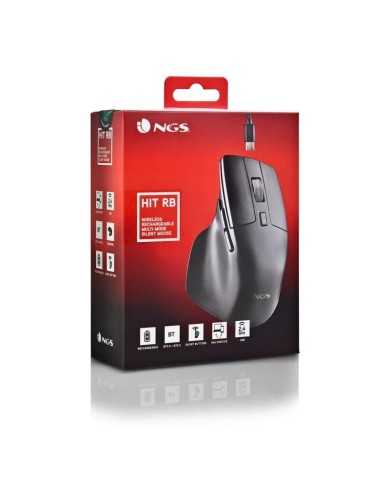 RATON NGS HIT-RB ERGONOMICO RECARGABLE BT WIRELESS MULTI BLACK