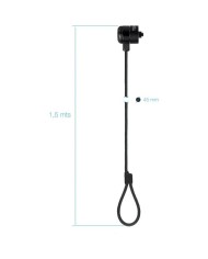 CABLE SEGURIDAD TOOQ PORTATIL CON LLAVE 1.5M BLACK