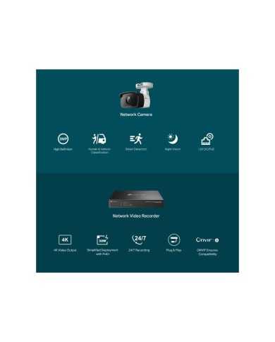 PACK CAMARA TP-LINK VIGI 4X BULLET 3MP POE + GRABADOR IP 8 CH POE PACK CAMARA TP-LINK VIGI 4X BULLET 3MP POE + GRABADOR IP 8 CH POE