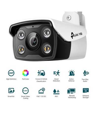 CAMARA IP TP-LINK VIGI BULLET EXTERIOR MICROSD 4MP 4MM IR 30M IP67 POE CAMARA IP TP-LINK VIGI BULLET EXTERIOR MICROSD 4MP 4MM IR 30M IP67 POE