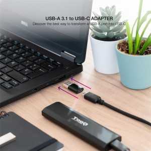 ADAPTADOR NANOCABLE USB-AM 3.1 A USB-C USB-A/M-USB-C/H BLACK
