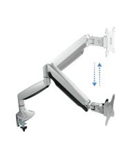 SOPORTE DE MESA TV MONITOR TOOQ GIRATORIO INCLINABLE 13-32 1 BRAZO SILVER