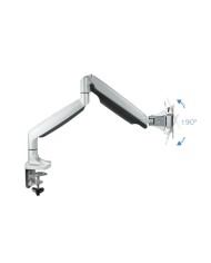 SOPORTE DE MESA TV MONITOR TOOQ GIRATORIO INCLINABLE 13-32 1 BRAZO SILVER