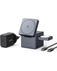 CARGADOR ANKER CUBO 3 EN 1 MAGSAFE AURICULARES+SMARTPHONE+RELOJ 30W USB-C