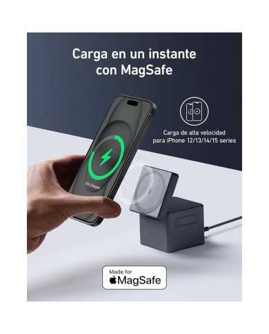 CARGADOR ANKER CUBO 3 EN 1 MAGSAFE AURICULARES+SMARTPHONE+RELOJ 30W USB-C