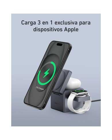 CARGADOR ANKER CUBO 3 EN 1 MAGSAFE AURICULARES+SMARTPHONE+RELOJ 30W USB-C CARGADOR ANKER CUBO 3 EN 1 MAGSAFE AURICULARES+SMARTPHONE+RELOJ 30W USB-C