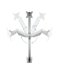 SOPORTE DE MESA TV MONITOR TOOQ GIRATORIO INCLINABLE 13-32 1 BRAZO SILVER