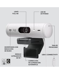 WEBCAM LOGITECH BRIO 500 FHD USB-C WHITE