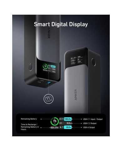 POWERBANK ANKER 737 GEN2 2XUSB-C + 1XUSB-A 140W FAST CHARGE 24000MAH BLACK POWERBANK ANKER 737 GEN2 2XUSB-C + 1XUSB-A 140W FAST CHARGE 24000MAH BLACK