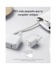 CARGADOR ANKER 511 NANO 3 30W 20V FAST CHARGE USB-C WHITE