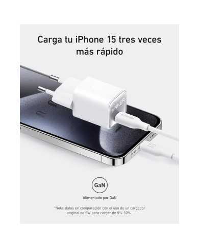 CARGADOR ANKER 511 NANO 3 30W 20V FAST CHARGE USB-C WHITE CARGADOR ANKER 511 NANO 3 30W 20V FAST CHARGE USB-C WHITE
