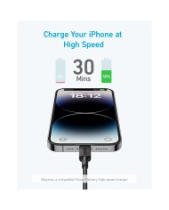 CABLE ANKER 322 USB-C TO LIGHTNING TRENZADO 0.9M 30W BLACK CABLE ANKER 322 USB-C TO LIGHTNING TRENZADO 0.9M 30W BLACK