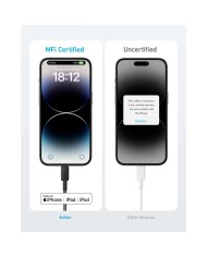 CABLE ANKER 322 USB-C TO LIGHTNING TRENZADO 0.9M 30W BLACK CABLE ANKER 322 USB-C TO LIGHTNING TRENZADO 0.9M 30W BLACK