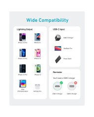 CABLE ANKER 322 USB-C TO LIGHTNING TRENZADO 0.9M 30W BLACK CABLE ANKER 322 USB-C TO LIGHTNING TRENZADO 0.9M 30W BLACK