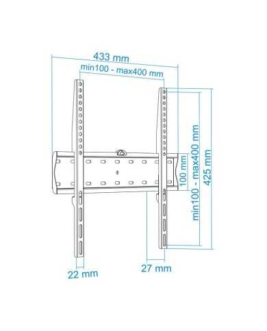 SOPORTE TV MONITOR TOOQ 32-55 40KG BLACK SOPORTE TV MONITOR TOOQ 32-55 40KG BLACK
