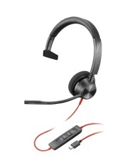 AURICULAR + MICROFONO POLY BLACKWIRE 3310 MONOAURAL USB-C MICROSOFT TEAMS