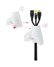 ORGANIZADOR DE CABLE NANOCABLE FLEXIBLE 25MM 3M WHITE