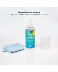 KIT TOOQ SPRAY LIMPIADOR PANTALLA 150ML + PAÑO MICROFIBRA