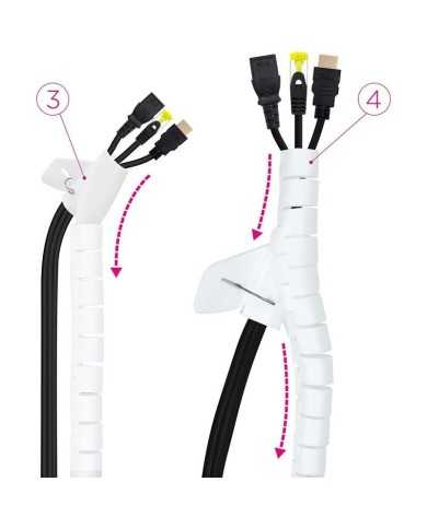 ORGANIZADOR DE CABLE NANOCABLE FLEXIBLE 25MM 3M WHITE ORGANIZADOR DE CABLE NANOCABLE FLEXIBLE 25MM 3M WHITE