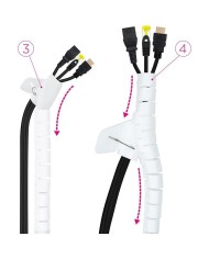 ORGANIZADOR DE CABLE NANOCABLE FLEXIBLE 25MM 3M WHITE