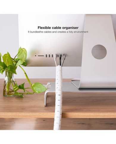 ORGANIZADOR DE CABLE NANOCABLE FLEXIBLE 25MM 3M WHITE ORGANIZADOR DE CABLE NANOCABLE FLEXIBLE 25MM 3M WHITE