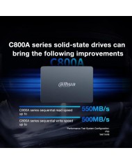 DISCO DURO SSD DAHUA 480GB C800A SATA3 LEC.550MB/s ESC.500MB/s