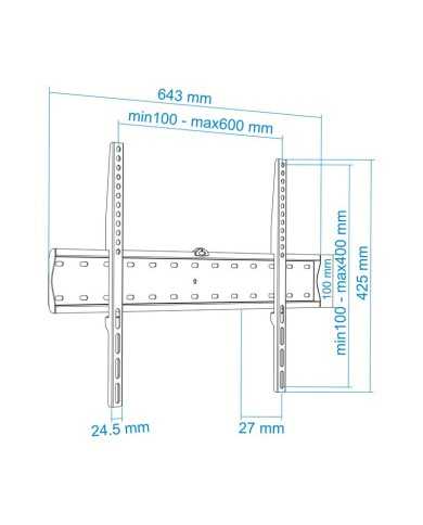 SOPORTE TV MONITOR TOOQ 37-70 40KG SLIM BLACK SOPORTE TV MONITOR TOOQ 37-70 40KG SLIM BLACK