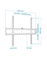 SOPORTE TV MONITOR TOOQ 37-70 40KG SLIM BLACK