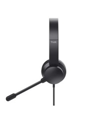 AURICULARES + MICROFONO TRUST HS-201 HEADSET USB BLACK