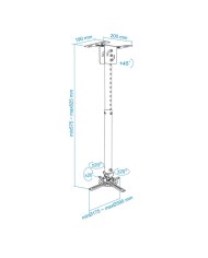 SOPORTE PROYECTOR TOOQ TECHO GIRATORIO E INCLINABLE BLACK SOPORTE PROYECTOR TOOQ TECHO GIRATORIO E INCLINABLE BLACK