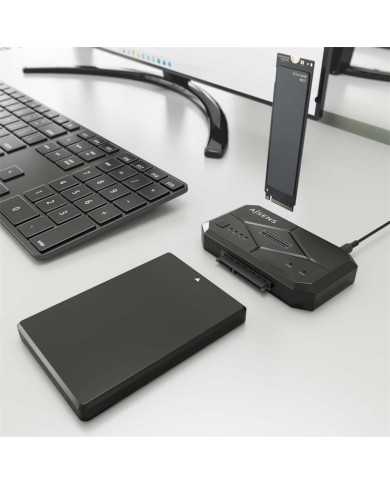 DOCK STATION CLONE AISENS 3.5/2.5 SATA M2 NVME USB 3.0 BLACK