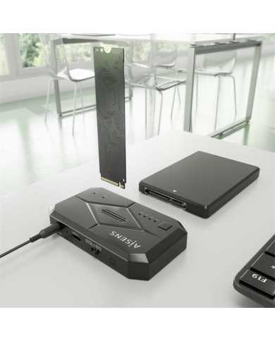 DOCK STATION CLONE AISENS 3.5/2.5 SATA M2 NVME USB 3.0 BLACK