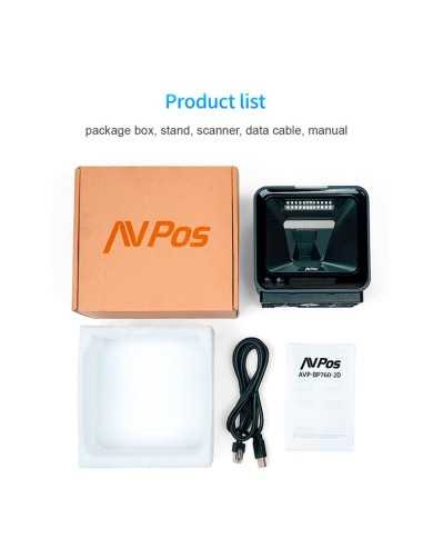 LECTOR CODIGOS AVPOS BP760 OMNIDIRECCIONAL SOBREMESA USB 1D +2D + QR LECTOR CODIGOS AVPOS BP760 OMNIDIRECCIONAL SOBREMESA USB 1D +2D + QR