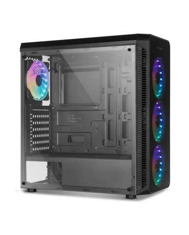 CAJA ORDENADOR GAMING NOX HUMMER TGX RAINBOW ATX RGB BLACK