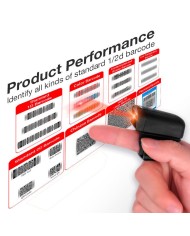 LECTOR CODIGOS AVPOS BT02 PORTATIL FINGER BLUETOOTH 1D + 2D + QR