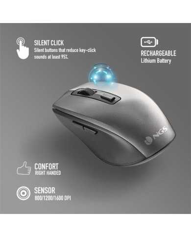 TECLADO + RATON NGS ECLIPSE SLIM SILENT WIRELESS BT MULTI RECARGABLE GREY