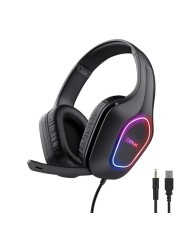 AURICULARES + MICROFONO TRUST GAMING GXT 416 ZIROX HEADSET RGB BLACK