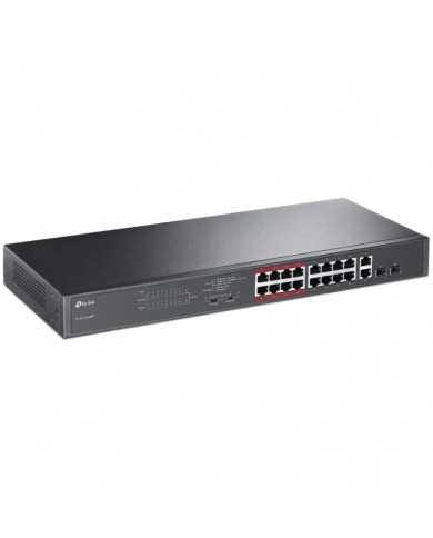 SWITCH TP-LINK GIGABIT 16 PUERTOS + 2 POE+ TL-SL1218MP RACK SWITCH TP-LINK GIGABIT 16 PUERTOS + 2 POE+ TL-SL1218MP RACK
