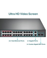 SWITCH TP-LINK GIGABIT 24 PUERTOS + 2 POE+ TL-SL1226P SWITCH TP-LINK GIGABIT 24 PUERTOS + 2 POE+ TL-SL1226P