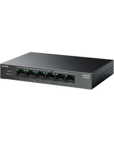 SWITCH TP-LINK ETHERNET 6 PUERTOS POE+ LS106LP SWITCH TP-LINK ETHERNET 6 PUERTOS POE+ LS106LP
