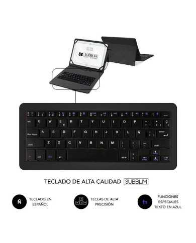 FUNDA SUBBLIM CON TECLADO KEYTAB PRO USB-C TABLET 10.1-11 BLACK FUNDA SUBBLIM CON TECLADO KEYTAB PRO USB-C TABLET 10.1-11 BLACK