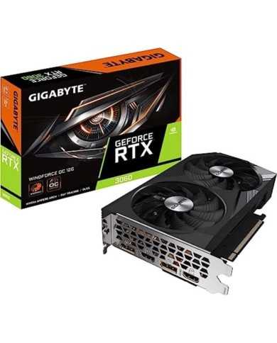 TARJETA DE VIDEO NVIDIA GIGABYTE RTX3060 12GB WINDFORCE OC GDRR6 PCIE TARJETA DE VIDEO NVIDIA GIGABYTE RTX3060 12GB WINDFORCE OC GDRR6 PCIE