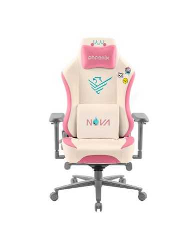 SILLA GAMING PHOENIX NOVA CUERO CREAM EDITION WHITE/PINK