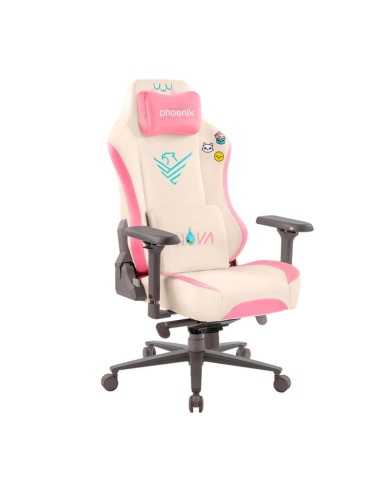 SILLA GAMING PHOENIX NOVA CUERO CREAM EDITION WHITE/PINK
