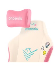SILLA GAMING PHOENIX NOVA CUERO CREAM EDITION WHITE/PINK