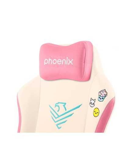 SILLA GAMING PHOENIX NOVA CUERO CREAM EDITION WHITE/PINK SILLA GAMING PHOENIX NOVA CUERO CREAM EDITION WHITE/PINK