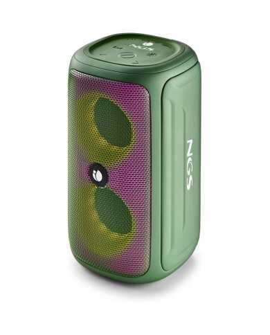 ALTAVOCES NGS ROLLER BEAST RGB PORTATIL WATERPROOF IPX5/BT/USB/AUX/FM GREEN