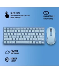 TECLADO + RATON NGS FANTASY KIT WIRELESS BLUE