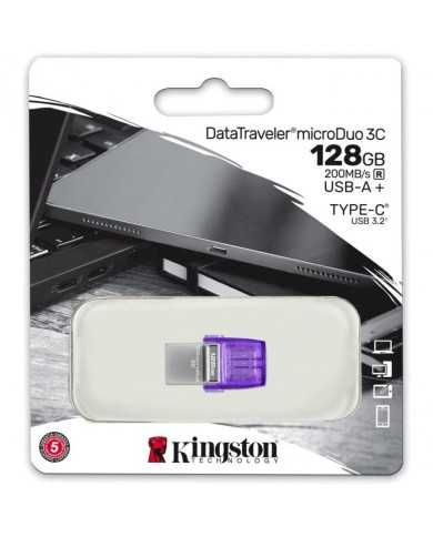 PEN DRIVE 128GB KINGSTON USB-A/USB-C 3.2 PURPLE