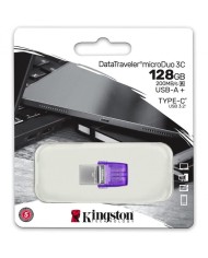 PEN DRIVE 128GB KINGSTON USB-A/USB-C 3.2 PURPLE